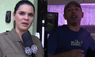 Ao vivo reporter do SBT revida apos ser agredida com