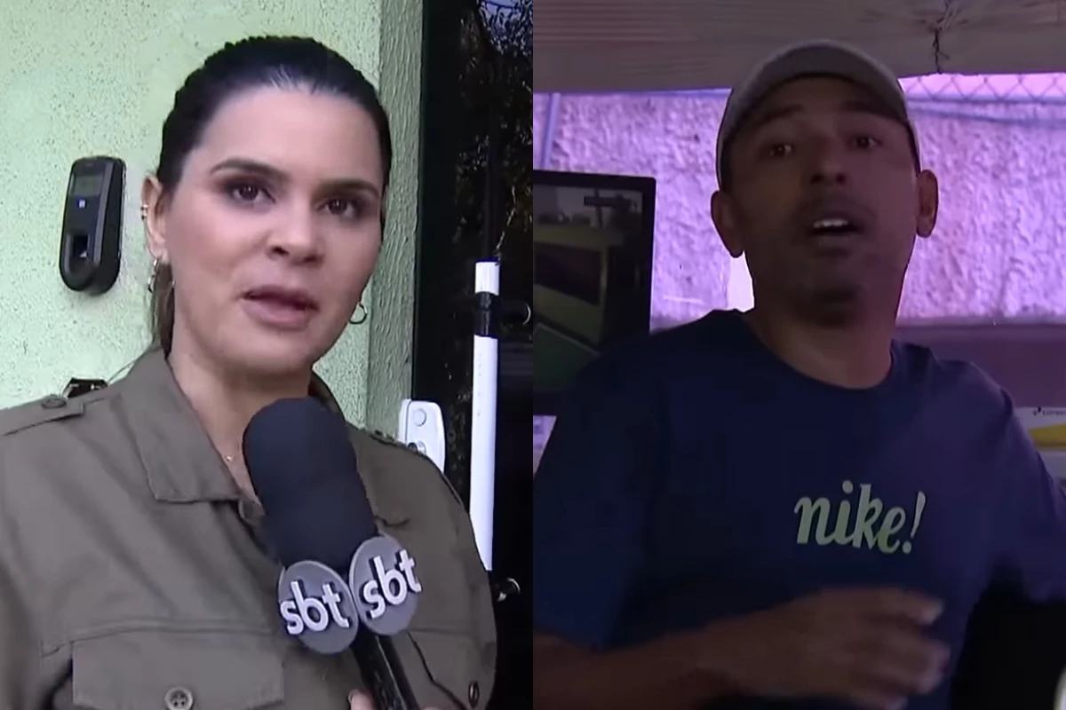 Ao vivo reporter do SBT revida apos ser agredida com