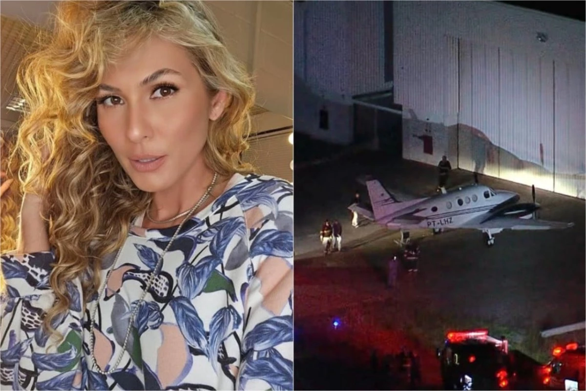 Avião com Lívia Andrade faz pouso de emergência em São Paulo e apresentadora fica desesperada 31 Aviao com Livia Andrade faz pouso de emergencia em Sao