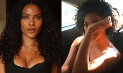 Bella Campos chora no Domingao com Huck diante dos ataques