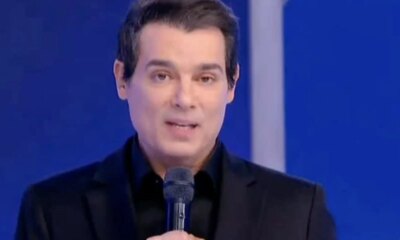 Celso Portiolli precisa deixar o palco do Trofeu Imprensa no