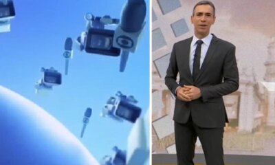 Cesar Tralli interrompe a programacao com plantao da Globo e