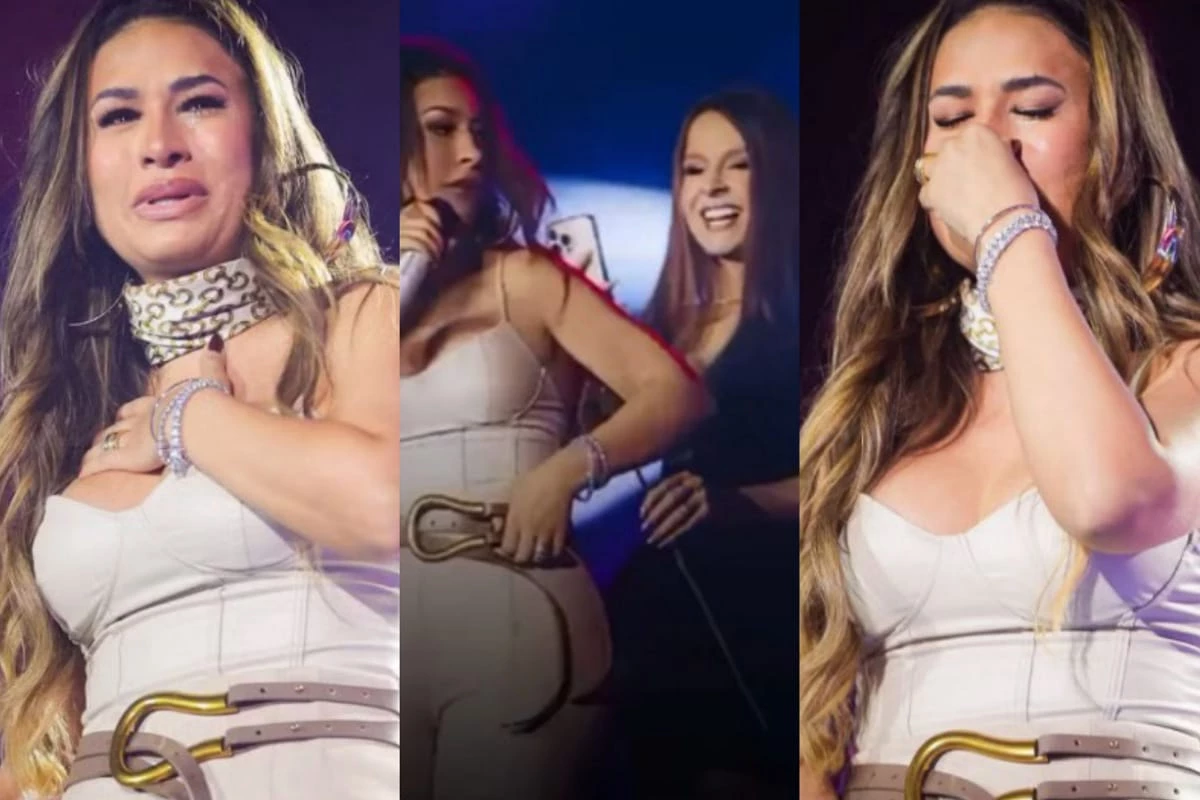 Diante do público, Simone desmorona e é acolhida por Maiara com gesto simbólico 31 Diante do publico Simone desmorona e e acolhida por Maiara
