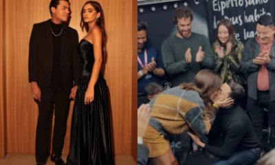 Felipe Araujo faz surpresa e pede namorada em casamento apos