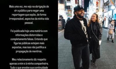 Gabigol se pronuncia sobre noticias relatando fim de seu relacionamento