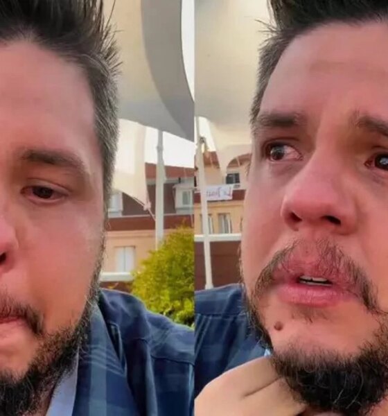 Influenciador vive desespero e chora ao nao conseguir entrevistar ator