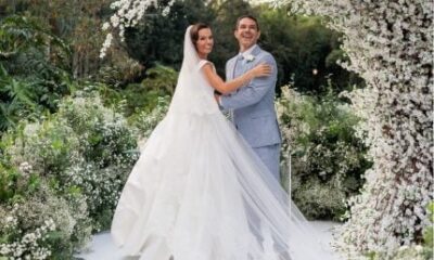 Isis Valverde e Marcus Buaiz celebram casamento intimista em cenario