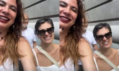 Luciana Gimenez encontra Sandra Annenberg em Nova York e diverte