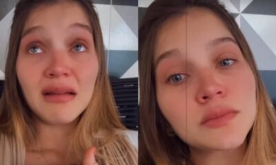 Lyanda Costa sobrinha de Leonardo cai no choro ao receber