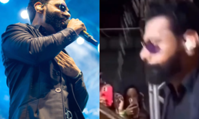Mulher joga bebida em Pablo antes dele entrar no palco