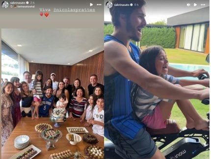 Nicolas Prattes ganha festa intimista e carinho especial de Zoe