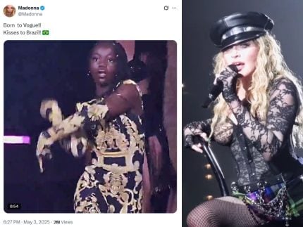 No dia da apresentacao de Lady Gaga Madonna revive emocao