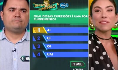 Participante do Show do Milhao queria R 1 milhao mas