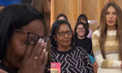 Patricia Poeta se emociona com fa as lagrimas durante o