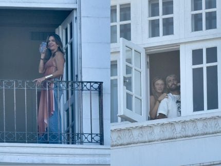 Pedro Scooby Cintia Dicker e Livia Rossy aparecem em janela