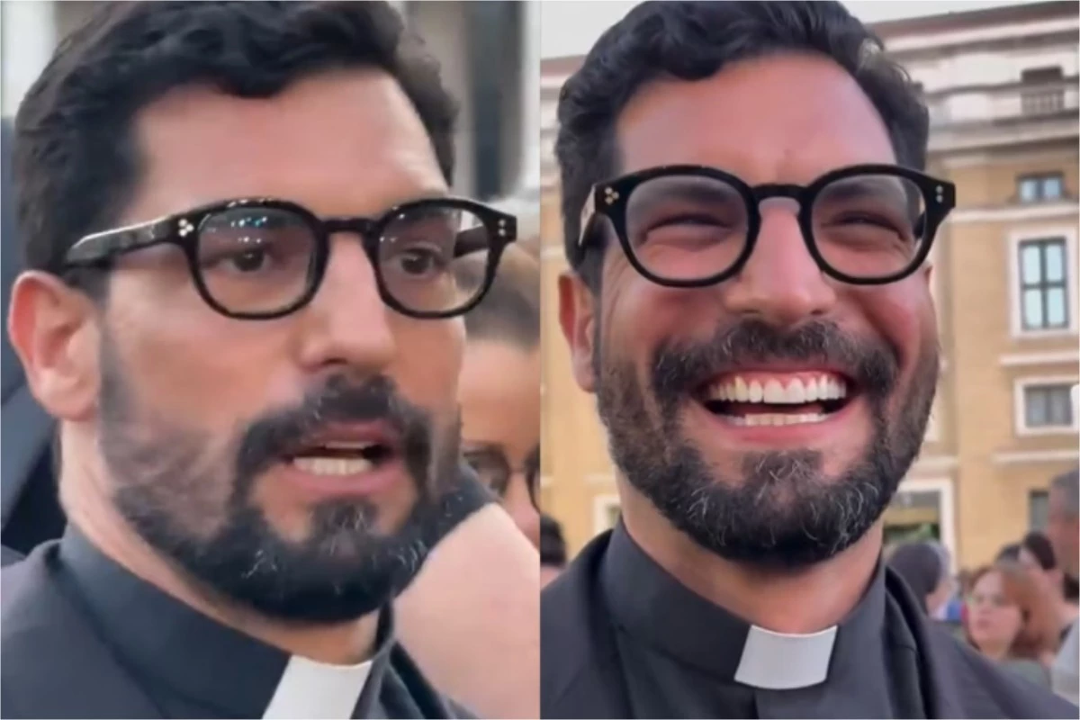 Quem é o ‘padre gato’ que se destacou no Vaticano durante a escolha do novo papa 37 Quem e o ‘padre gato que se destacou no Vaticano