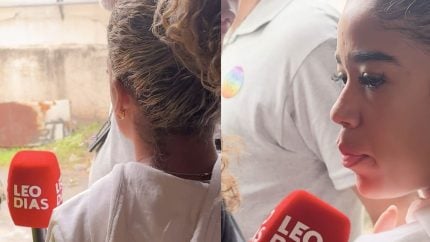 Repórter do portal LeoDias é empurrada por esposa de MC Poze em delegacia 31 Reporter do portal LeoDias e empurrada por esposa de MC