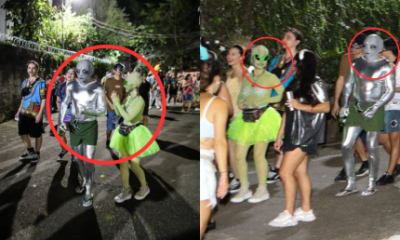 Sandy e namorado se jogam em bloquinho de rua de