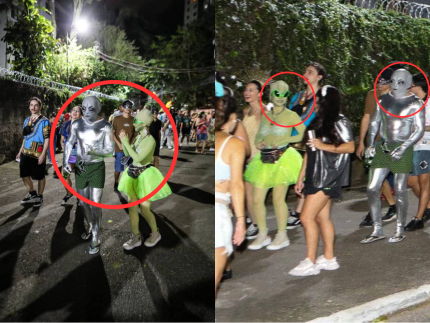 Sandy e namorado se jogam em bloquinho de rua de