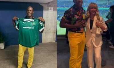 Terry Crews de As Branquelas assiste a jogo do Palmeiras