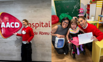 Virginia visita AACD e se comove com criancas Fez meu