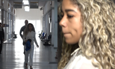 Vivi Noronha chega a delegacia apos MC Poze ser preso