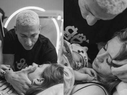 Amanda Araujo compartilha bastidores do nascimento do filho com Richarlison