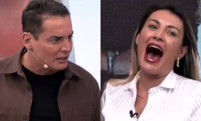 Andressa Urach deixou Leo Dias sem reacao durante entrevista ao