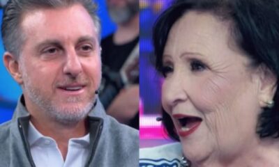 Ao vivo Dona Dea provoca Luciano Huck apos erro cometido