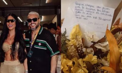Belo esta em clima de romance e surpreende nova namorada