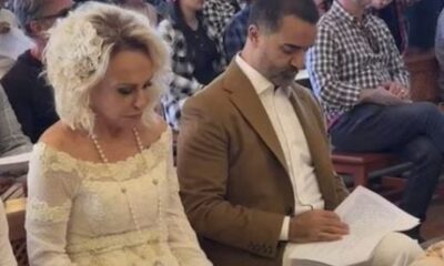 Bencao das aliancas Ana Maria Braga renova votos com Fabio