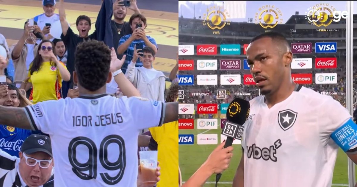 Capitão do Botafogo se emociona e destaca sacrifício do grupo após vitória histórica sobre PSG: 'Sobrenatural' 31 Capitao do Botafogo se emociona e destaca sacrificio do grupo
