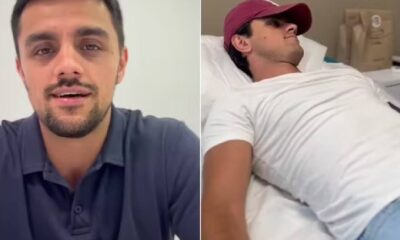 Felipe Simas relata susto com problema de visao e suspeita
