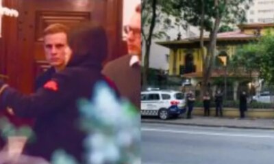 Filho de Francisco Cuoco aparece muito abalado em velorio do