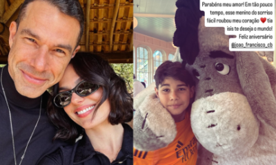 Isis Valverde celebra aniversario do enteado filho de Buaiz com