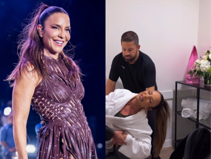 Ivete tem dores nas costas e recebe atendimento antes de show: “Estou péssima” 31 Ivete tem dores nas costas e recebe atendimento antes de