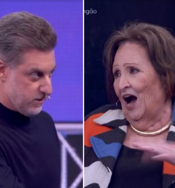 Luciano Huck leva alfinetada de Dea Lucia ao vivo apos