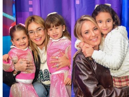 Noite das criancas Famosos levam os filhos para show de