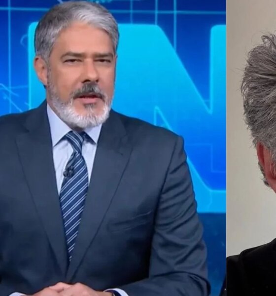 Novo visual de William Bonner com cabelo comprido nao passa