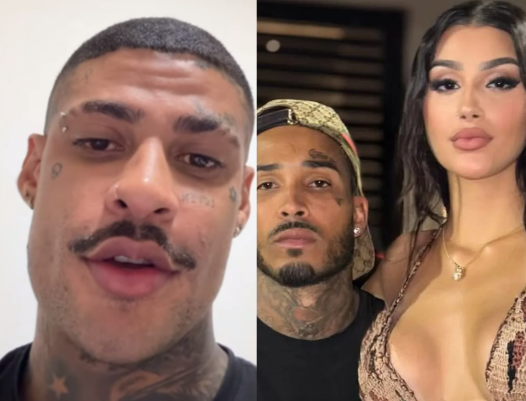 PK Delas afirma que Gato Preto foi armado à festa 37 Pk Delas, Gato Preto E Bia Miranda (foto Reprodução Redes Sociais)