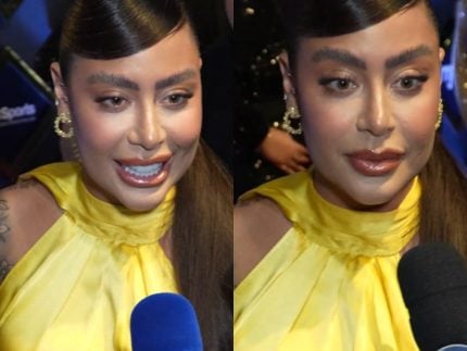 Rafaella Santos prestigia leilao de Neymar e comenta chegada da