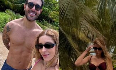 Rodrigo Mussi posa com nova namorada na praia