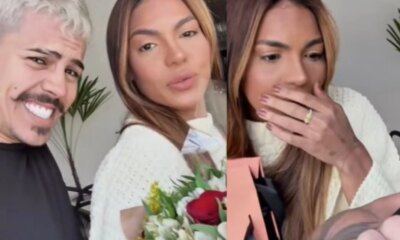 Tays Reis reage a tatuagem de Biel com seu rosto