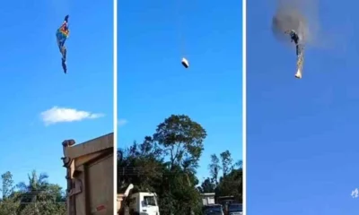 Video mostra exato momento em que balao cai em