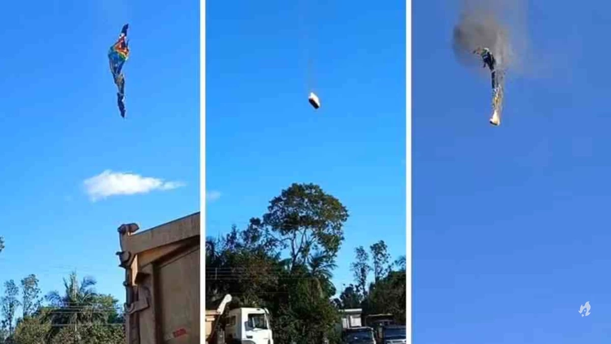 Video mostra exato momento em que balao cai em