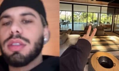 Ze Felipe mostra detalhes de nova mansao imovel fica a