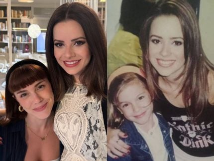 Alice Wegmann reencontra Sandy e recria foto tirada ha 22