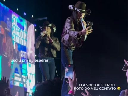 Ana Castela nota maquiador na plateia durante show e pega o contato: “Me mostra seu nome” 31 Ana Castela nota maquiador na plateia durante show e pega