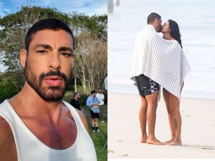 Caua Reymond e flagrado aos beijos com modelo em praia