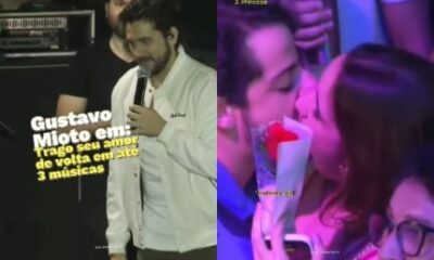 Gustavo Mioto vira cupido durante show e promove reconciliacao de